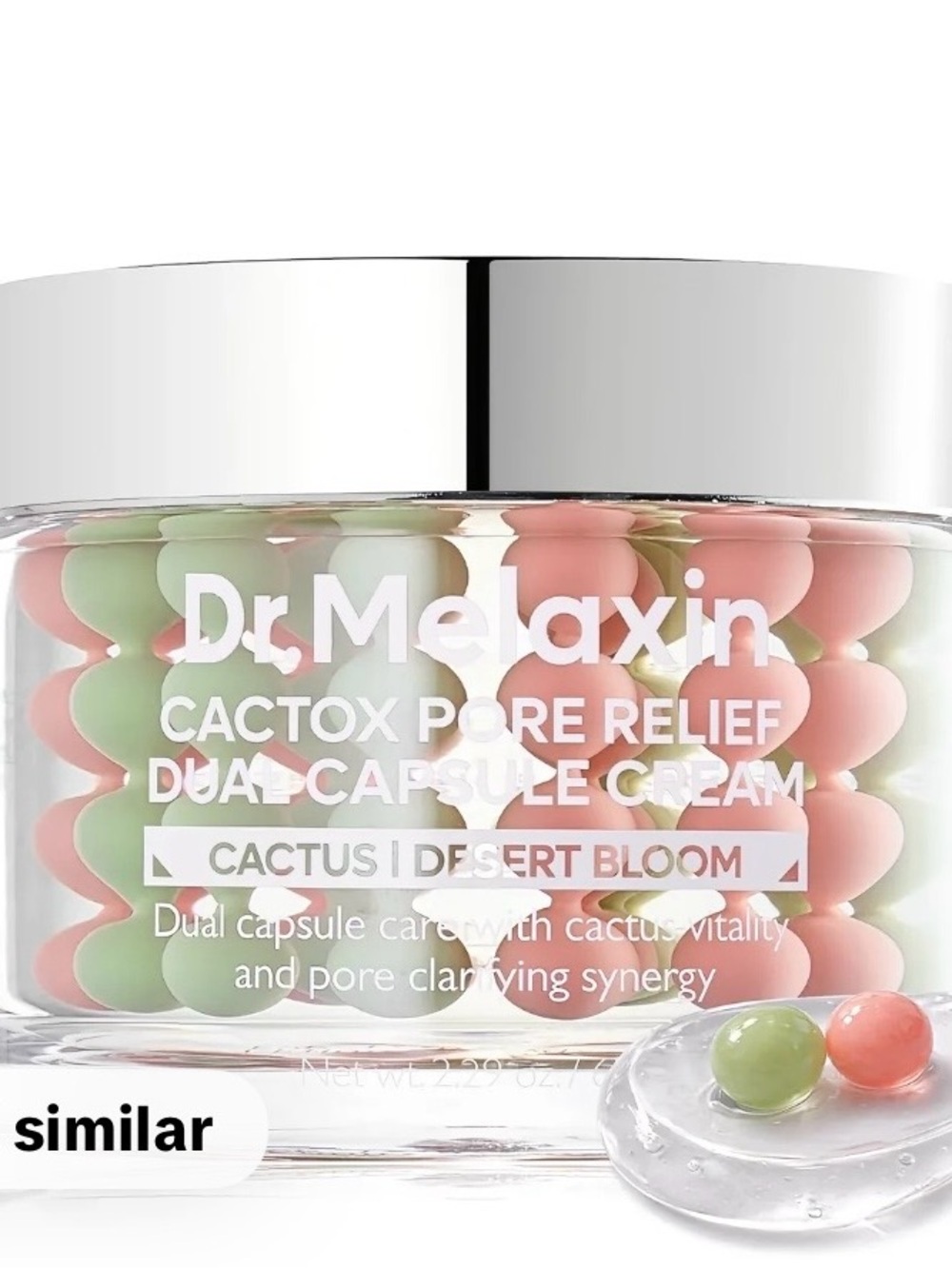 Dr. Melaxin Cactox Pore Relief Dual Capsule Cream - Pink & Green
